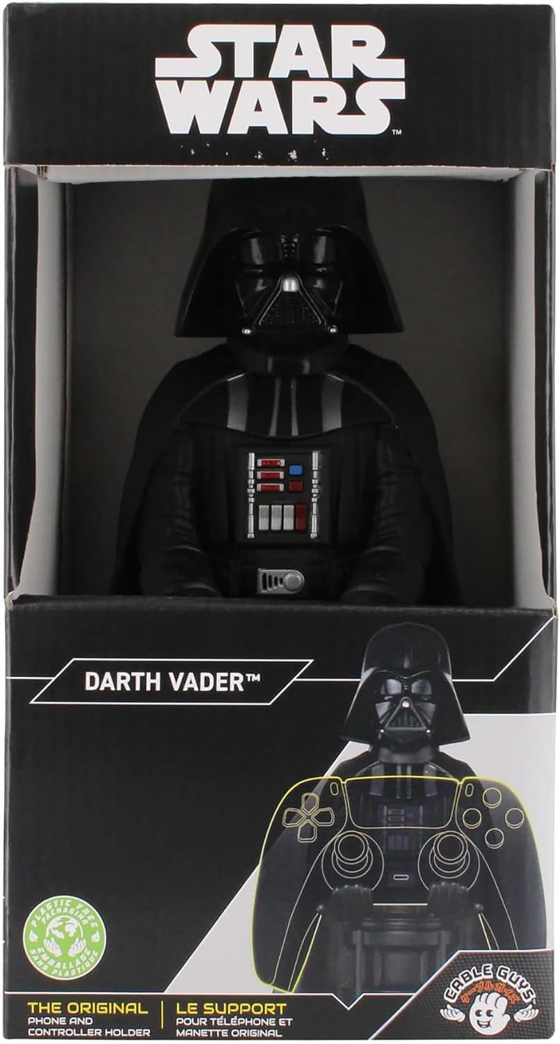 : Star Wars: Darth Vader - Original Mobile Phone & Gaming Controller Holder, Device Stand, Cable Guys, Licensed Figure (Multi-Colored)